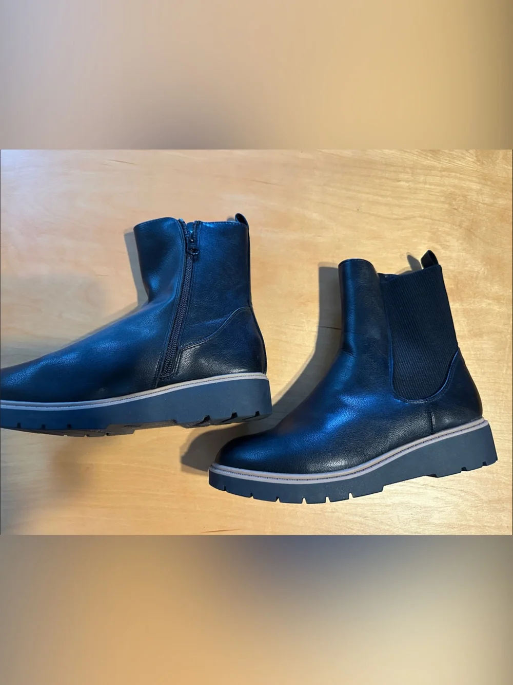 kids Art Class Black Platform Chelsea Boots